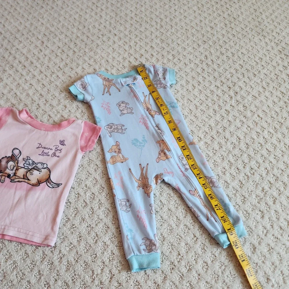 Disney Baby Bambi Thumper size 6M Romper Pajamas‎ and shirt set